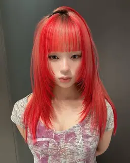 ブリーチ1回でy2kスタイルに💟⭐️⸝⸝꙳ブリーチ+デザインカラー+カット+コーティングトリートメント✩.*˚