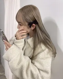 【🪻ブリーチカラー🪻】全頭ブリーチ（ケアブリーチ）オンカラー＋カット🤍（ブリーチ１回＋全体カラー）