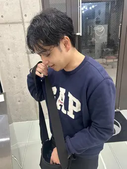 カット+フェザーパーマ