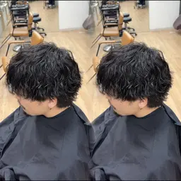 メンズカット＋頭皮ダメージレスクリームパーマ