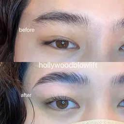 ハリウッドブロウリフト＋眉毛デザインWAX脱毛(メンズOK)♥メイク仕上げ