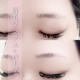 【眉毛styling】眉毛wax＋パーマ＋間引き＋カット＋メイク