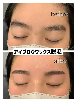 黄金比率で作らない！似合わせ眉毛ワックス脱毛◆メイクレクチャー付き