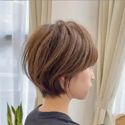 【✨当日限定/赤みを抑えた透明感カラー✨】大人ショート＋カラー