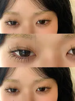 下マツエク【フラットラッシュ】付け放題🪡《コーティング付》¥4,000