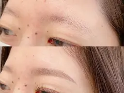 アイブロウWAX脱毛▶︎メイクお仕上げ