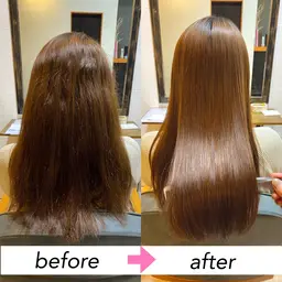 『実感出来る美髪へ』カット+酸性ストレート+クイックトリートメント