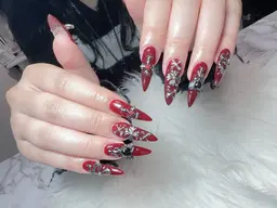 チップ長さ出し10本ワンカラー＋パーツ付け放題