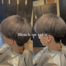 【モデル価格︎💕︎︎】ブリーチリタッチ＋オンカラー＋ベーストリートメント＋カット✂️