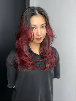 顔周りのレイヤーカット、ワンカールで作れる外国人風レイヤーカット