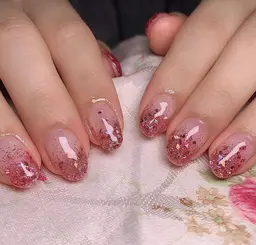 ハンド★ジェルオフ込★ラメグラデーション