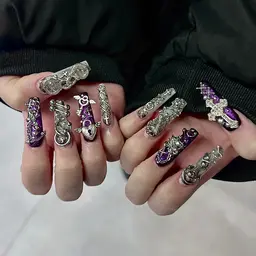 推しネイルにもおすすめ◎チップ長さだしアート10本+無料パーツ乗せ放題☆.*˚