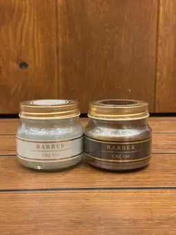 バーバーグリースセット(2つ)付き Cut+Perm