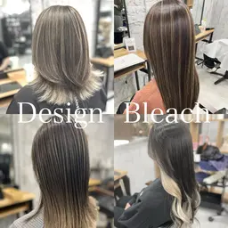 ⭐️外国人風⭐️ハイライト（ケアブリーチ）＋プレミアムカラー＋デザインカット