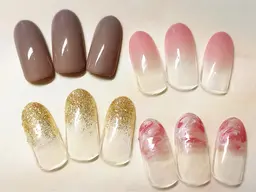 オフ有 オフなしワンカラーorカラーグラデーションorラメグラデ