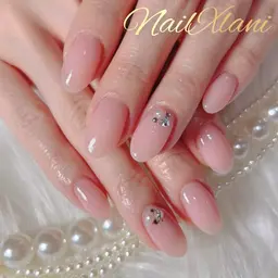 【人気No.1!!♡】ネイリストが厳選🧁💗お手元が綺麗に見えるワンカラー🫖🎀ストーンアート2本付き💐