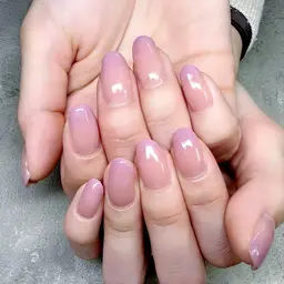 【オフ無し】シンプルワンカラー・グラデーションネイル