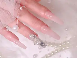 ハンド オフ込み🩵 長さ出し10本90分アート(アプレ変更+2000円)