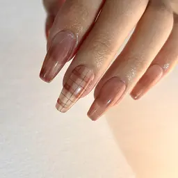 【2/21限定】 チェック柄 ネイル