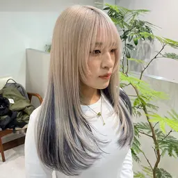 "期間限定🌸＂カット&ケアブリーチ ダブルカラー(ケアカラー無料)+ トリートメント／【渋谷/原宿/表参道】