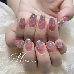 ✨氷ワンホンネイル✨ジェル色チェン可能 【すぐ予約OK】厚み出し込み🤍パラジェル追加可能🉑