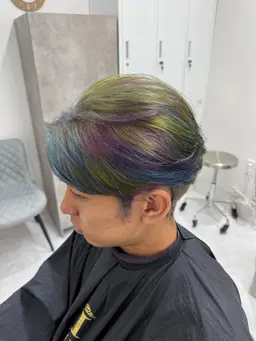 【メンズ限定】❤️‍🔥デザインカラー➕カット➕1ステップトリートメント（韓国、ワンカラー、派手髪）❤️‍🔥