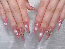 🎊チップ長さだし10本🎊🍄マグネットワンカラー➕2個大きいパーツ🎊