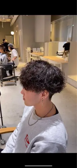 メンズカット＆波巻きパーマorツイストスパイラルパーマ