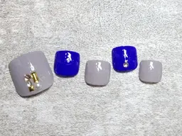 【オフ込】輝きポイントちょいたしフットネイル ¥8,000 ※スカルプ/ハード/チップオフ代+¥2,500