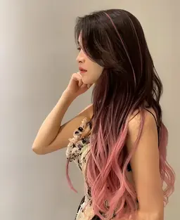 【期間限定　ピンクバレイヤージュ】機械式羽エクステつけ放題　ピンク限定価格！100%レミ人毛♪毛質持ち6ヶ月～リペア半額