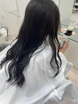 カラー+トリートメント+メンテナンスカット(毛先整え) 鎖骨下+1000