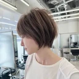 【ショートカット/ショートボブ】カット＋透明感カラー＋クイックトリートメント