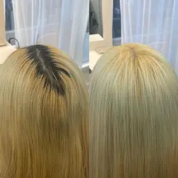 【ブロンドヘアの方に💫】根元だけカラーしたい‼︎ケアブリーチリタッチmenu(オンカラーなし)