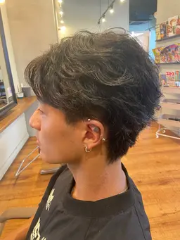 ‪✂︎‬メンズカット+ナチュラルパーマ👨‍🦱+炭酸クイックスパ
