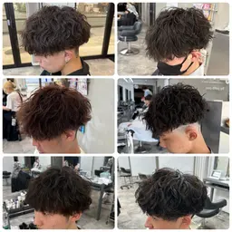 メンズカット＋トレンドパーマ（波巻き、ツイストスパイラル、プードルパーマ）