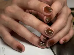 オフありシンプルデザインネイル💞
