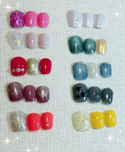 【フットサンプルネイル】フットケアもされる方は、セット価格割り通常3,300円→1,500円になります。