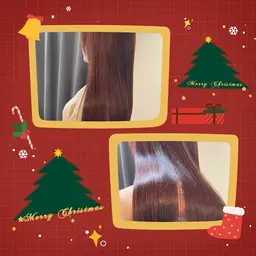 ◆ 冬の特別カラー🎁ワンカラーでつくるうるツヤ暖色カラー✨イベント前のキレイを応援します💖