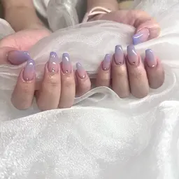 長さだし10本+上品カラーグラデーション☁️