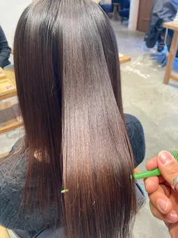 カット+髪質改善ストレート