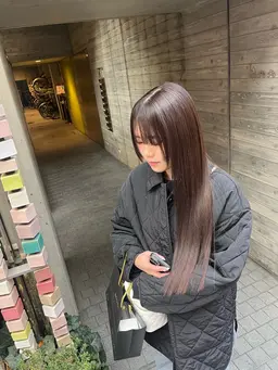 【hair care】✂︎🩶◼︎ 似合わせカット(無料)+透明感ワンカラー+髪質改善トリートメント¥12000