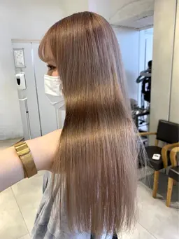 《最上級サラサラ艶感ヘアに》ワンカラー🤎✖️オージュア4stepトリートメント✨