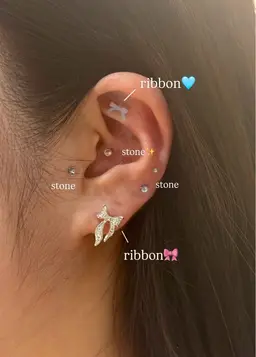 ハンドケアと耳ツボジュエリー6粒