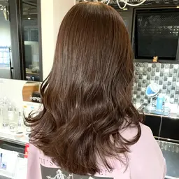 似合わせカット+ブリーチなし透明感カラー+エヌドット2stepトリートメント