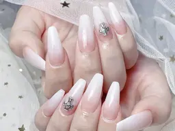 チップ長さだし十カラ-フレンチ/カラ-グラデ-ション7980