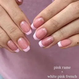 gel nail french design💅🏻💓フレンチネイルお好きなカラーで可能