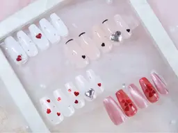 選べる定額ネイル💅ハートデザインネイル