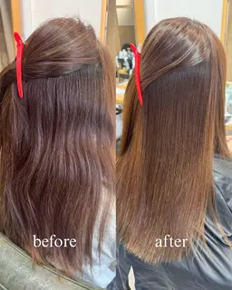 『🌷1日でまとめて施術🌷』カット➕縮毛矯正➕ダメージレスカラー➕内部補修ハホニコトリートメント（フルコース）