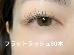 まつ毛エクステ80本(フラットラッシュ)