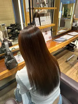 酸性ストレートモデル✨ブリーチ毛でもできるストレート！！酸性ストレートについて詳しく知りたい方は概要へ！🌟